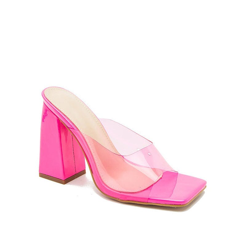 Square-Toe Kitten Heel Sandals Newgew