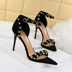 Studded Heel Sandals Newgew