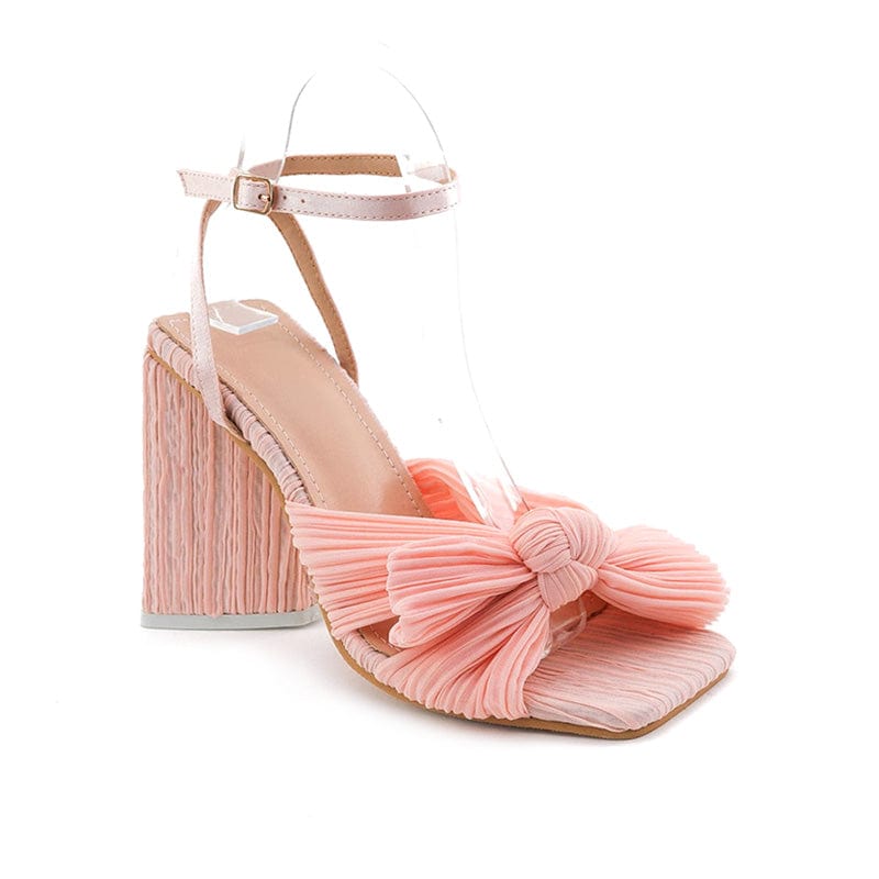 Bow Decor Heeled Sandals Newgew