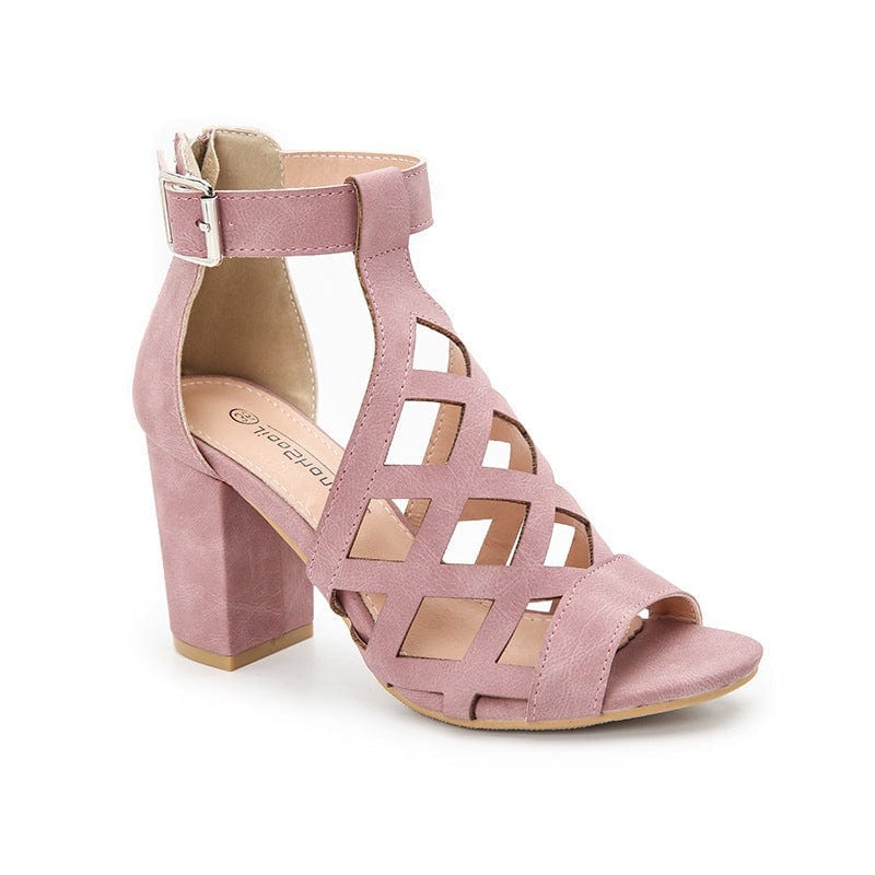 Peep Toe Chunky Heel Sandals Newgew