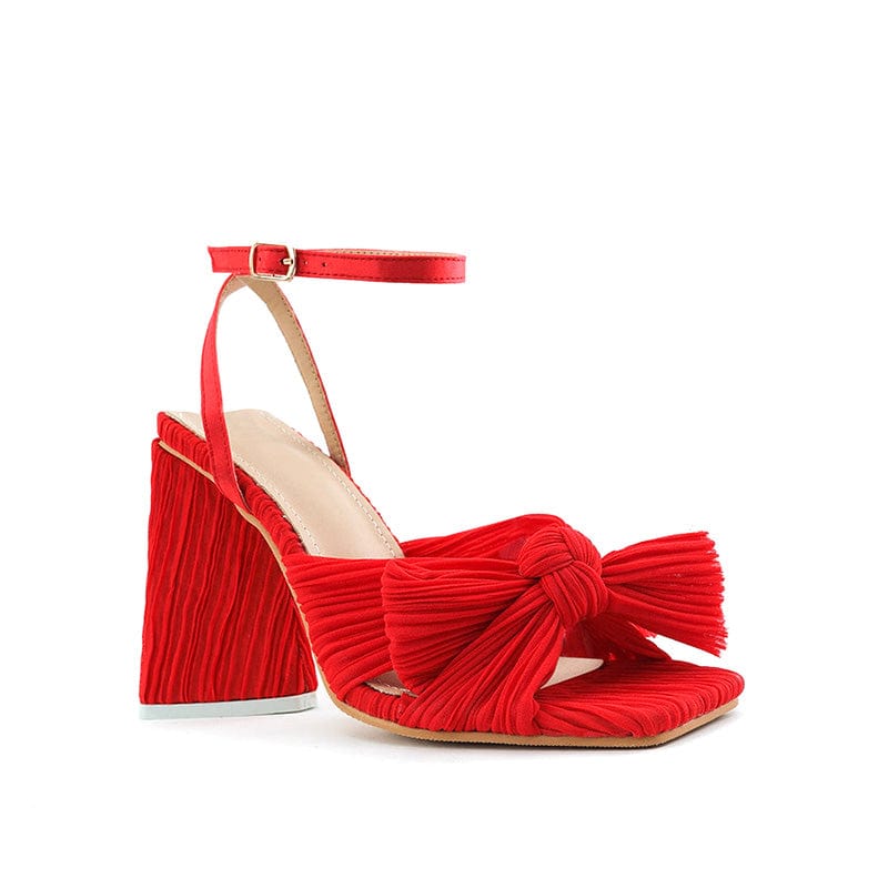 Bow Decor Heeled Sandals Newgew