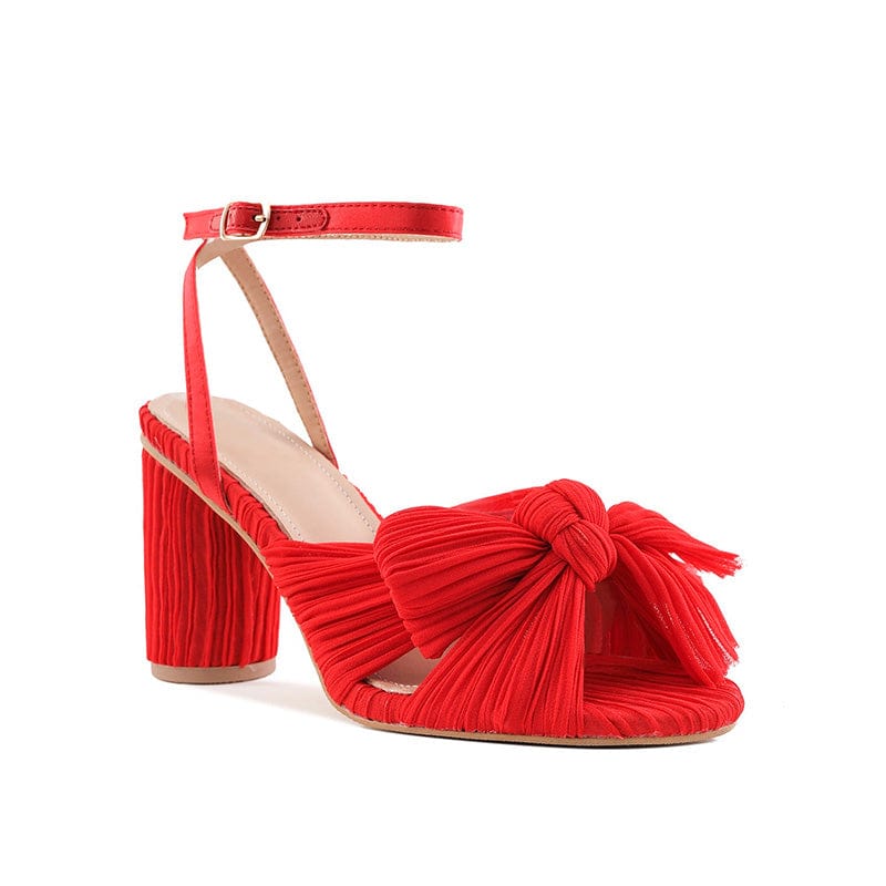Bow Decor Heeled Sandals Newgew