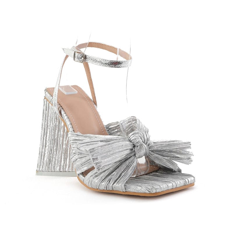 Bow Decor Heeled Sandals Newgew