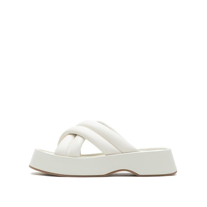 Joy&Peace Cross Strap Wedge Sandals Newgew
