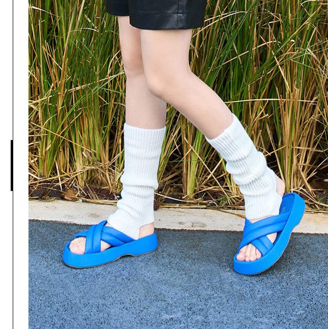 Joy&Peace Cross Strap Wedge Sandals Newgew