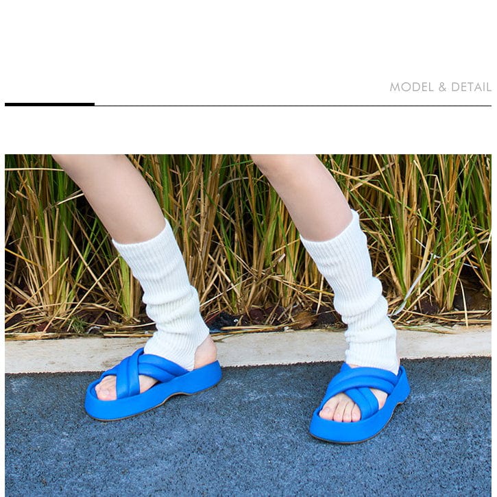 Joy&Peace Cross Strap Wedge Sandals Newgew