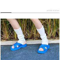 Joy&Peace Cross Strap Wedge Sandals Newgew