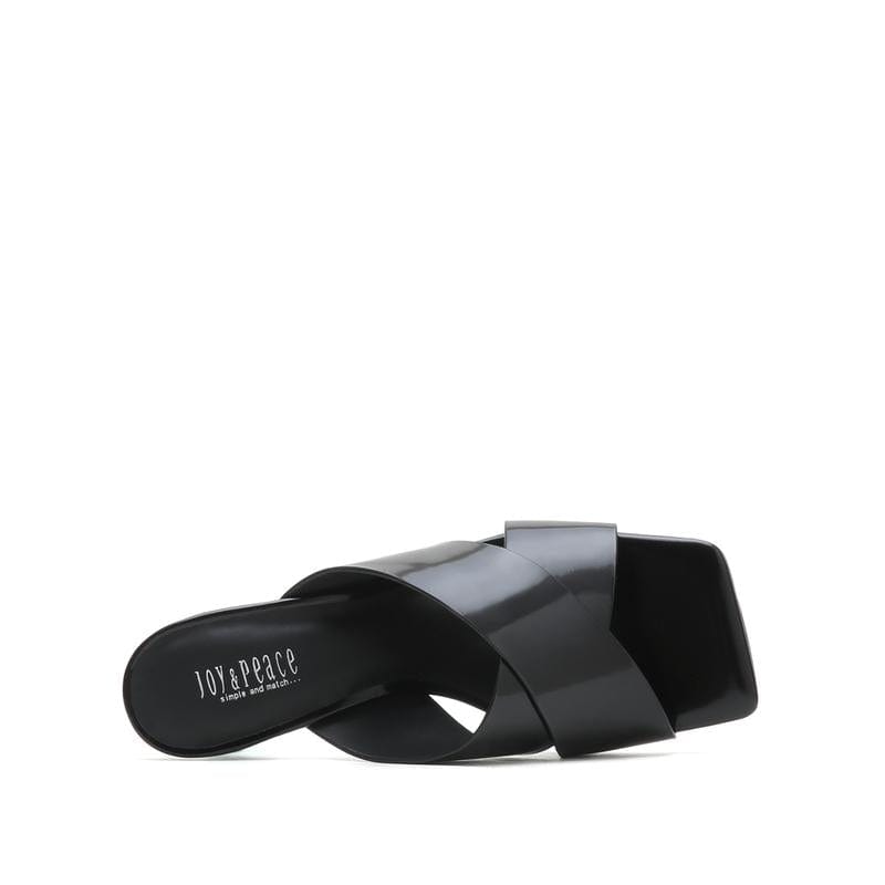Joy&Peace Minimalist Cross Strap Heeled Sandals Newgew