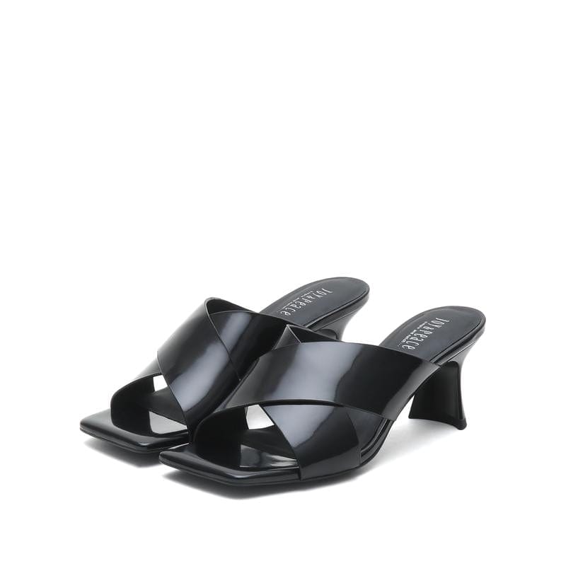 Joy&Peace Minimalist Cross Strap Heeled Sandals Newgew