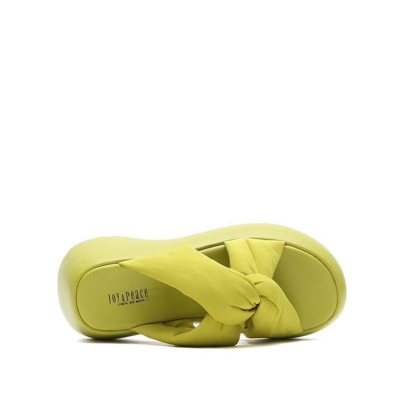 Joy&Peace Minimalist Cross Strap Wedge Sandals Newgew