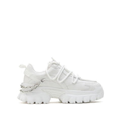 millie's Chain Decor Lace-up Front Chunky Sneakers millie's