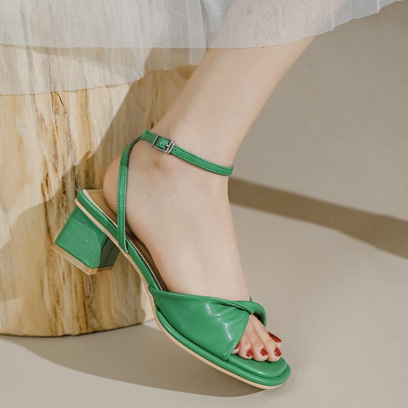 Ankel Strappy Chunky heeled	Sandals Newgew