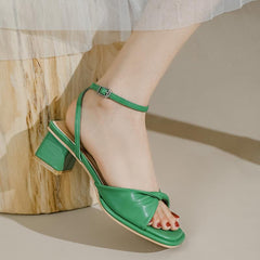 Ankel Strappy Chunky heeled	Sandals Newgew