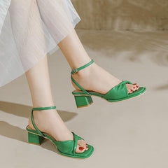 Ankel Strappy Chunky heeled	Sandals Newgew