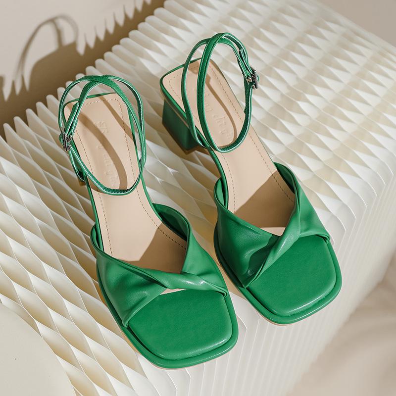 Ankel Strappy Chunky heeled	Sandals Newgew