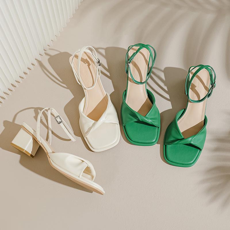Ankel Strappy Chunky heeled	Sandals Newgew