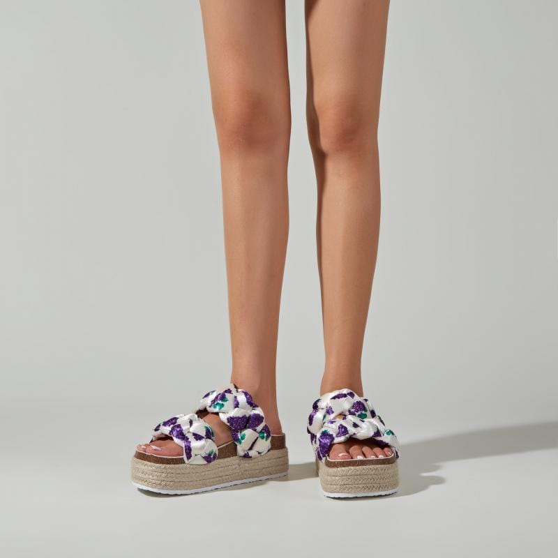 Braided Design Wedge Sandals Newgew