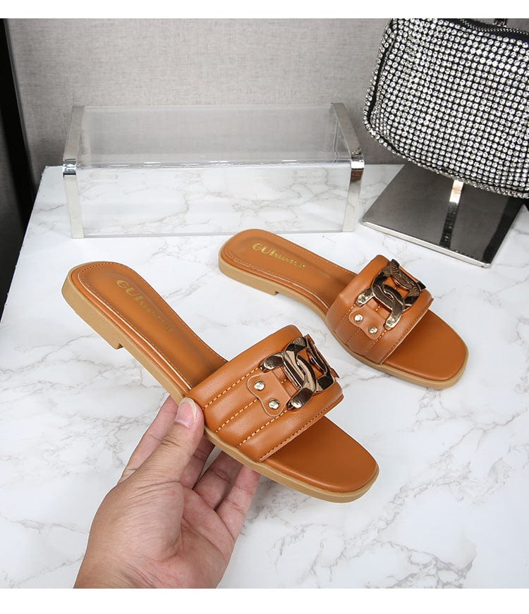 Buckle Decor Flat Sandals Newgew