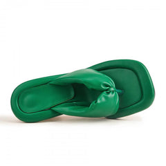 Chunky Heeled Thong Sandals Newgew