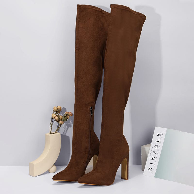 Over Knee Heeled Boots Newgew