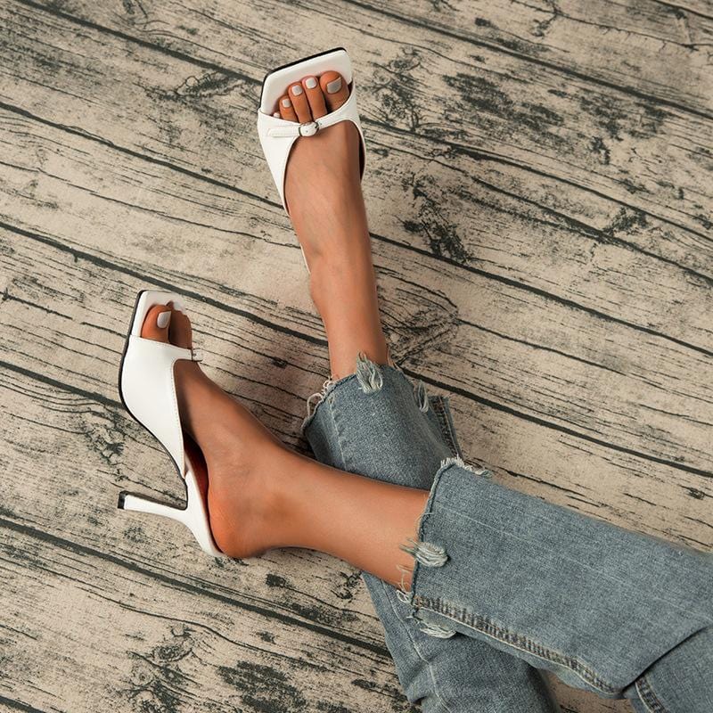 Square-toe Heel Sandals Newgew