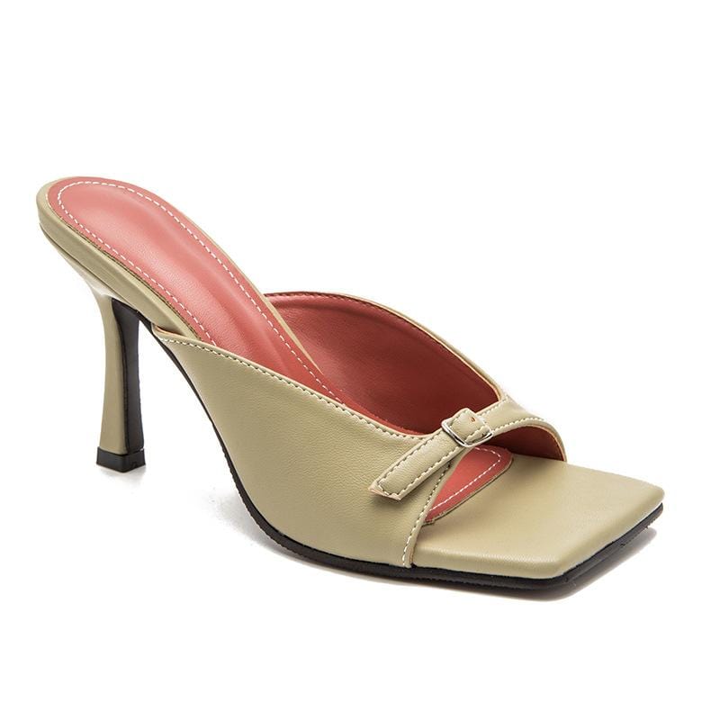 Square-toe Heel Sandals Newgew