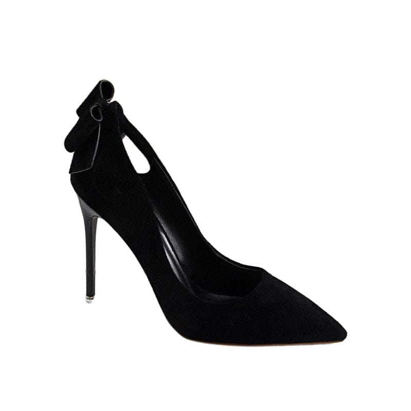 Bow Decor Satin Stiletto Pumps Newgew