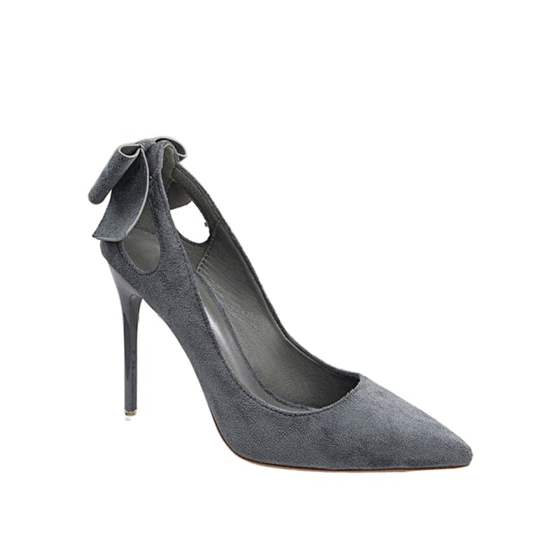 Bow Decor Satin Stiletto Pumps Newgew