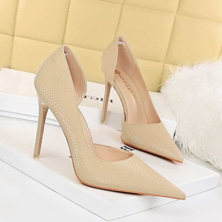 Point Toe Stiletto Heeled Pumps Newgew