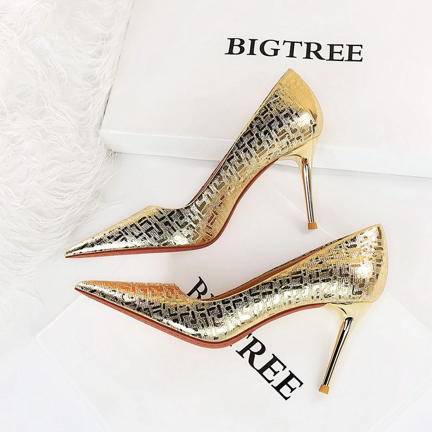 Point Toe Stiletto Heeled Pumps Newgew