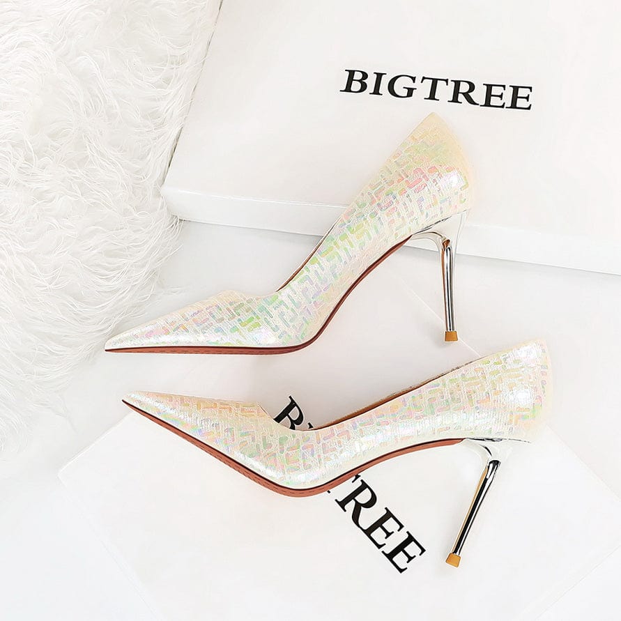 Point Toe Stiletto Heeled Pumps Newgew