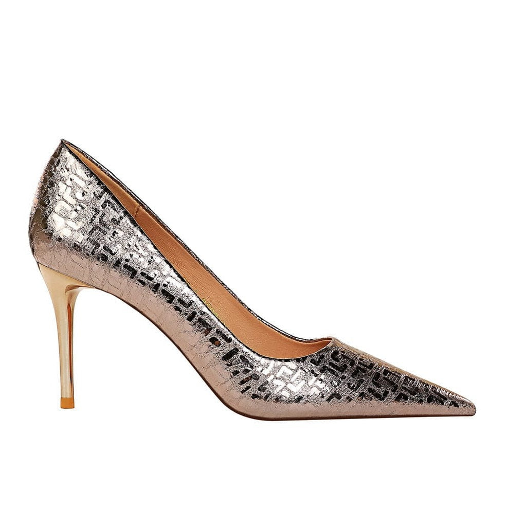 Point Toe Stiletto Heeled Pumps Newgew