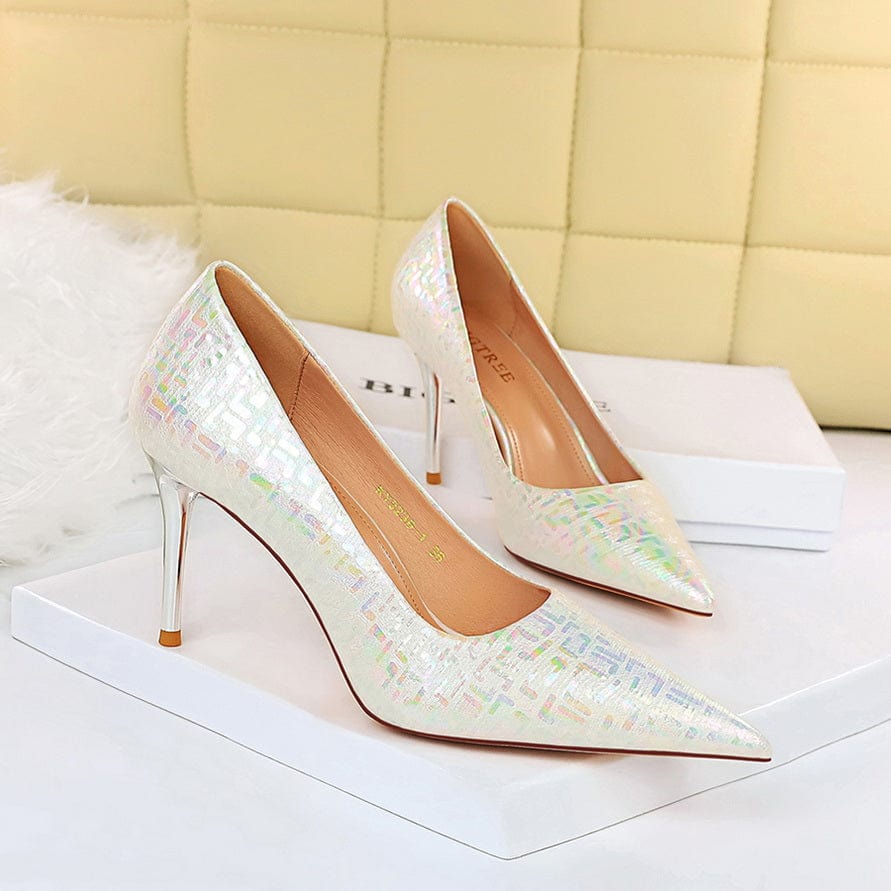 Point Toe Stiletto Heeled Pumps Newgew