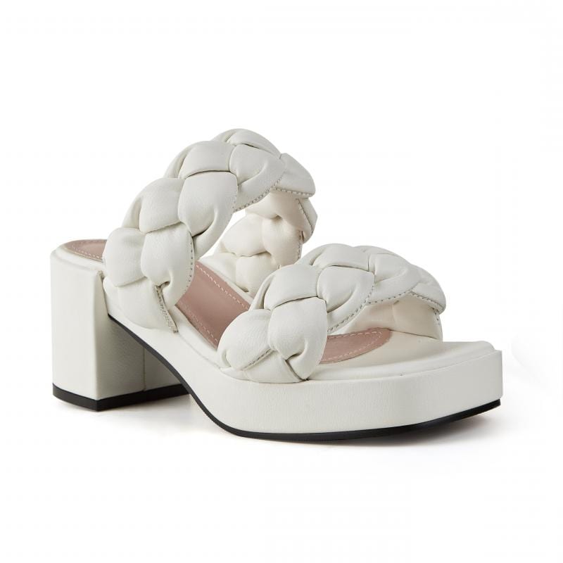 Newbella	Braided Design Chunky Heeled Sandals Newgew