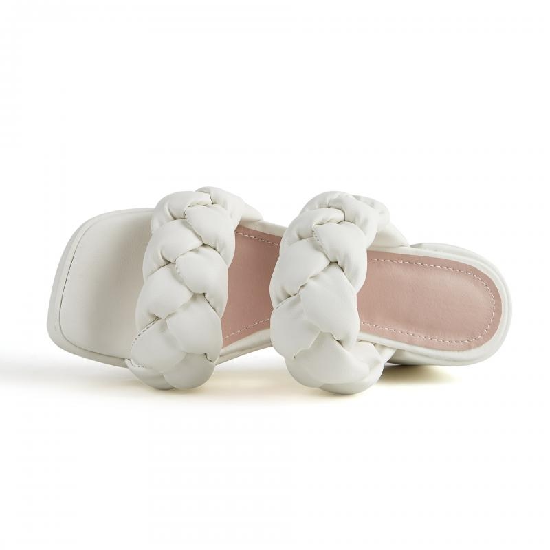 Newbella	Braided Design Chunky Heeled Sandals Newgew
