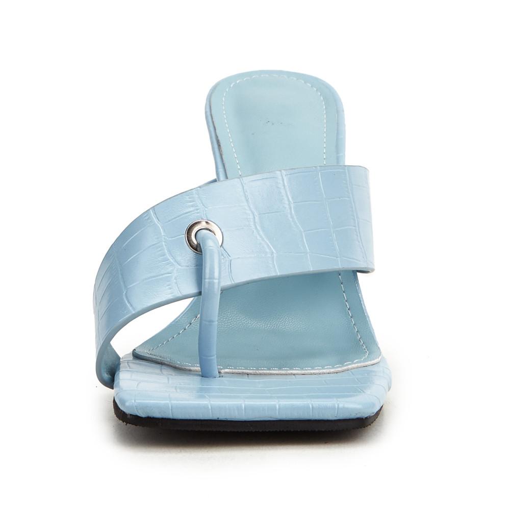 Solid Color Casual Heeled Sandals Newgew