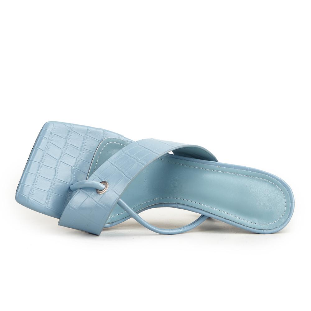 Solid Color Casual Heeled Sandals Newgew