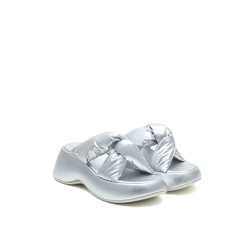 Joy&Peace Minimalist Cross Strap Wedge Sandals Newgew