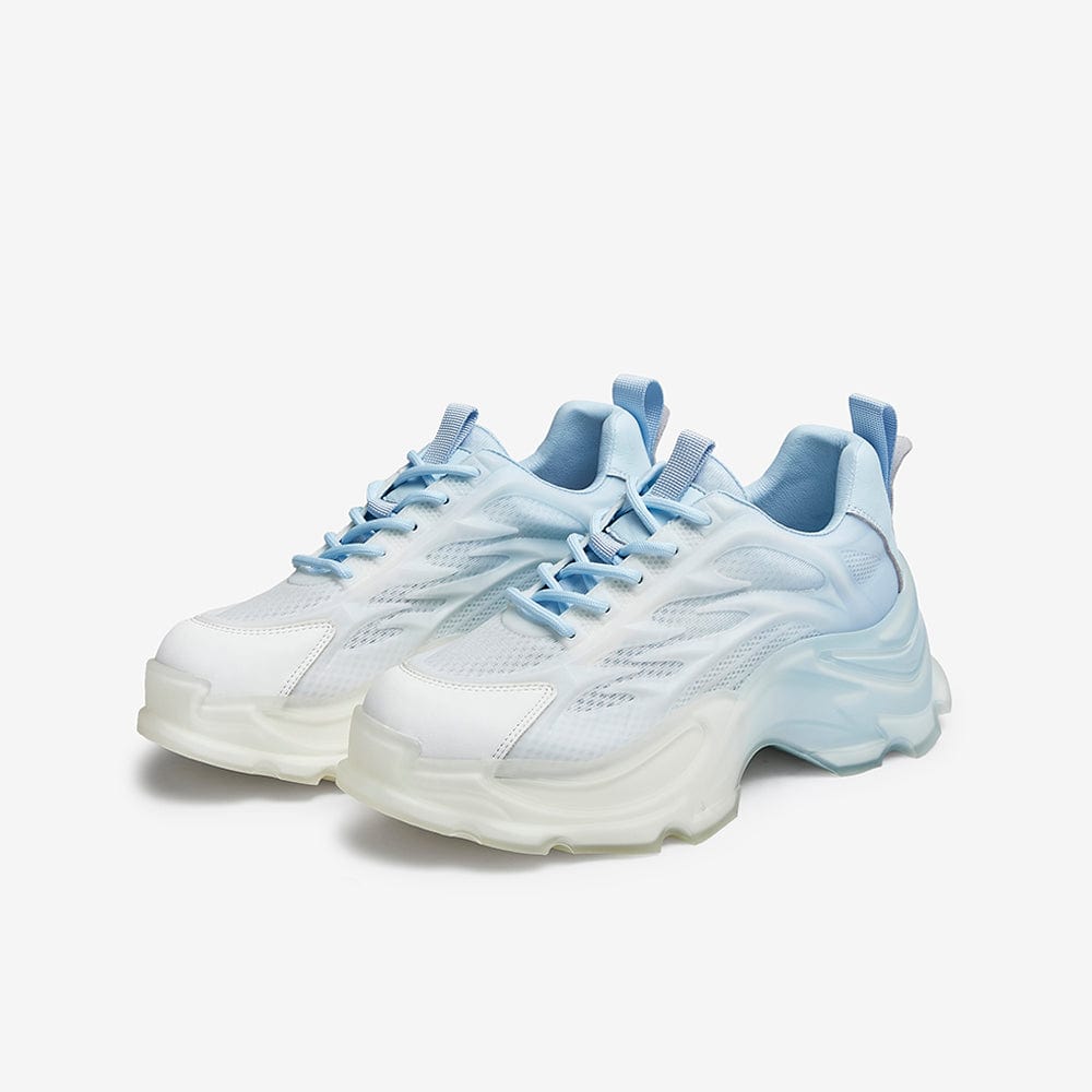 Colorblock Lace-up	Front Chunky Sneakers Newgew