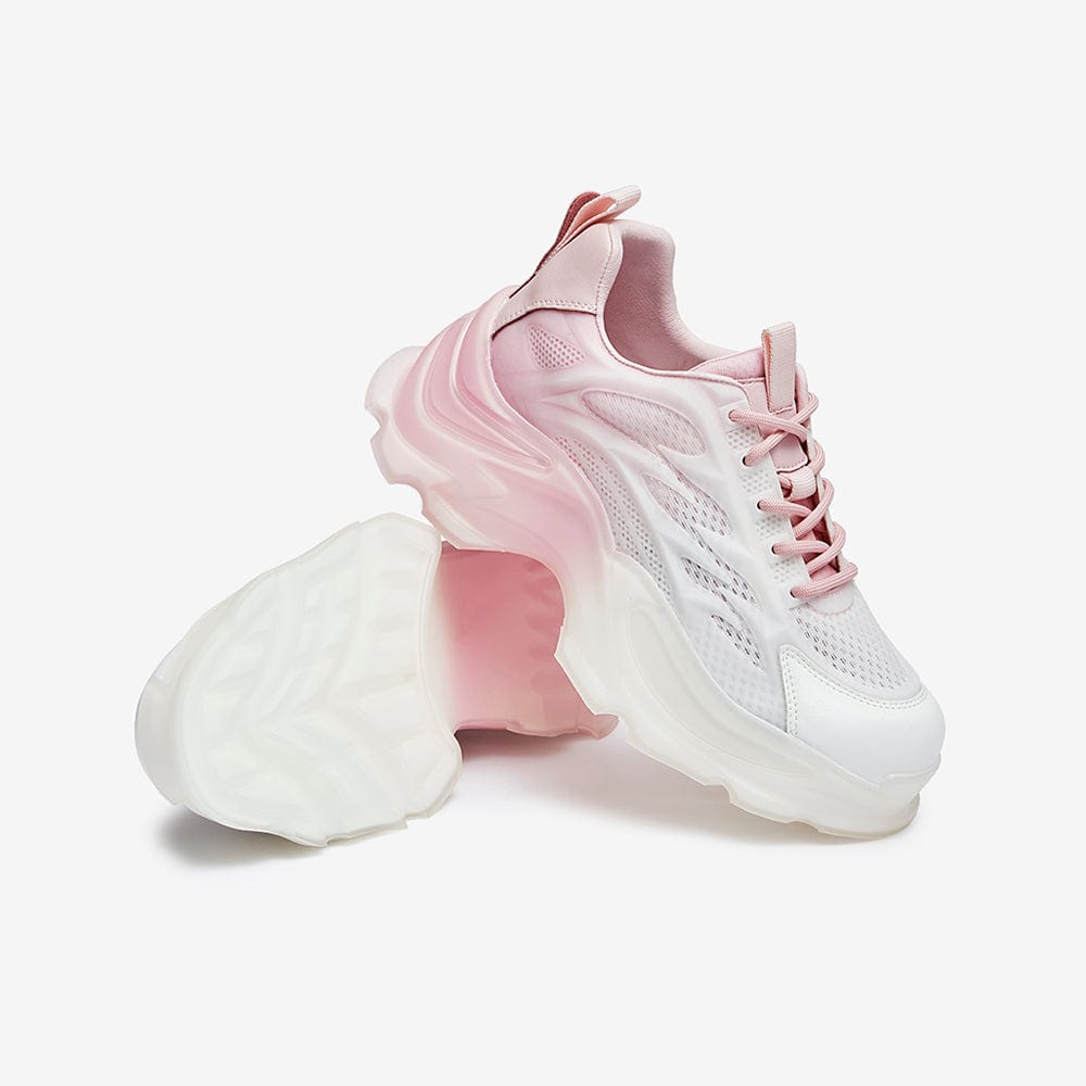 Colorblock Lace-up	Front Chunky Sneakers Newgew