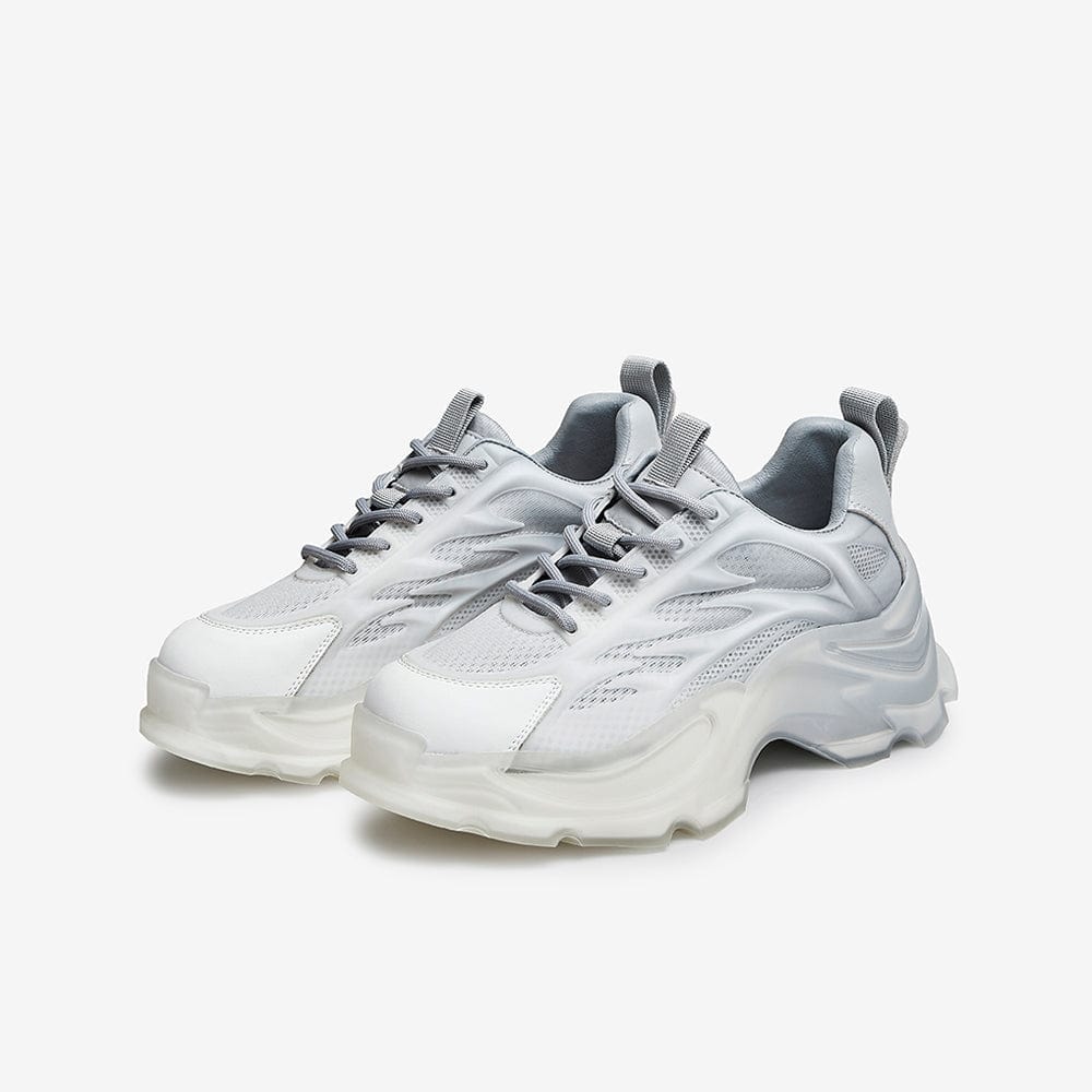 Colorblock Lace-up	Front Chunky Sneakers Newgew