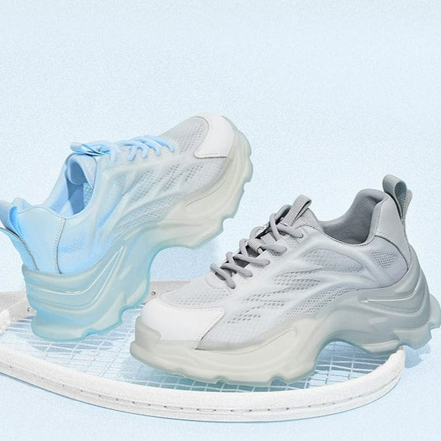 Colorblock Lace-up	Front Chunky Sneakers Newgew