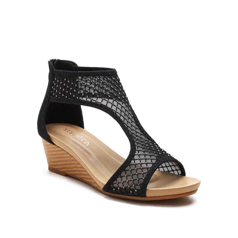 Mesh Wedge Sandals Newgew