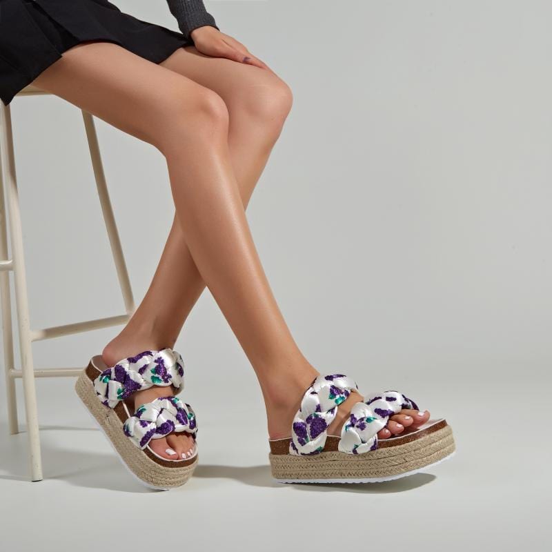 Braided Design Wedge Sandals Newgew