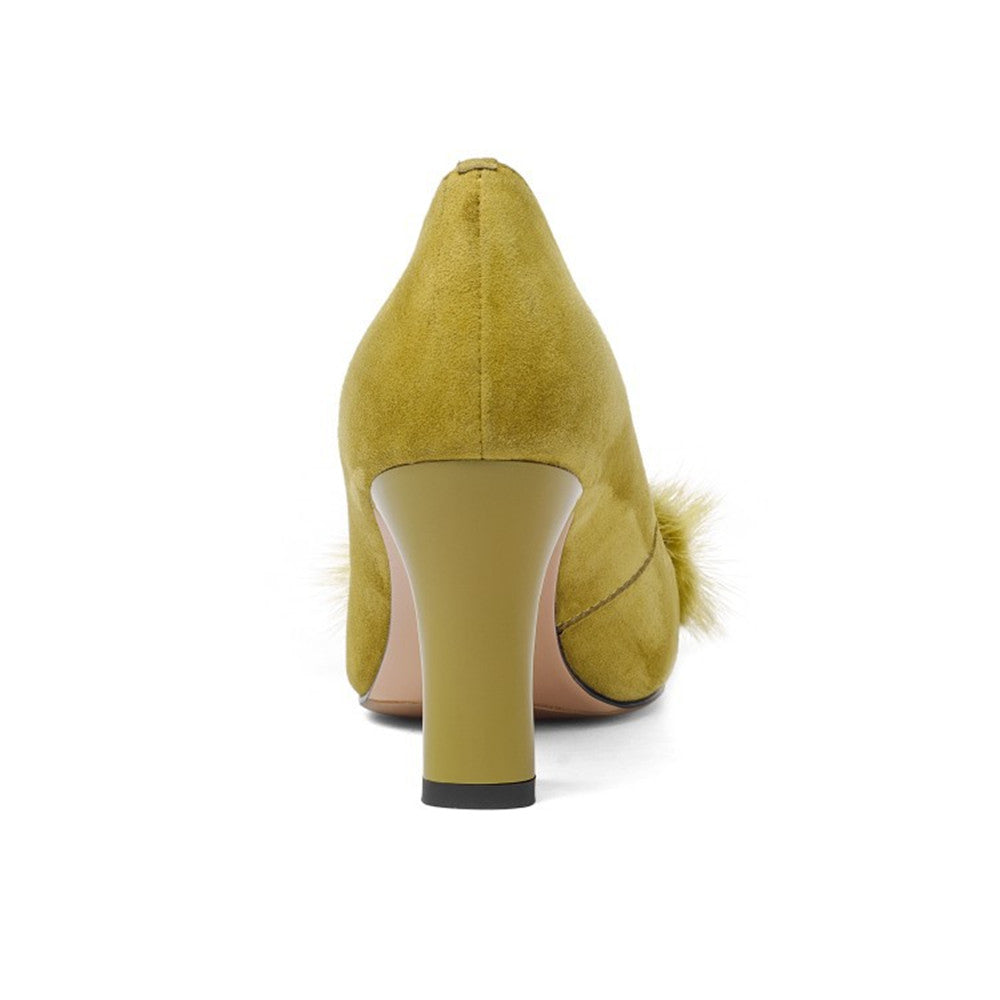 Elegant Square Toe Pumps Heels with Pearl NEW GEW