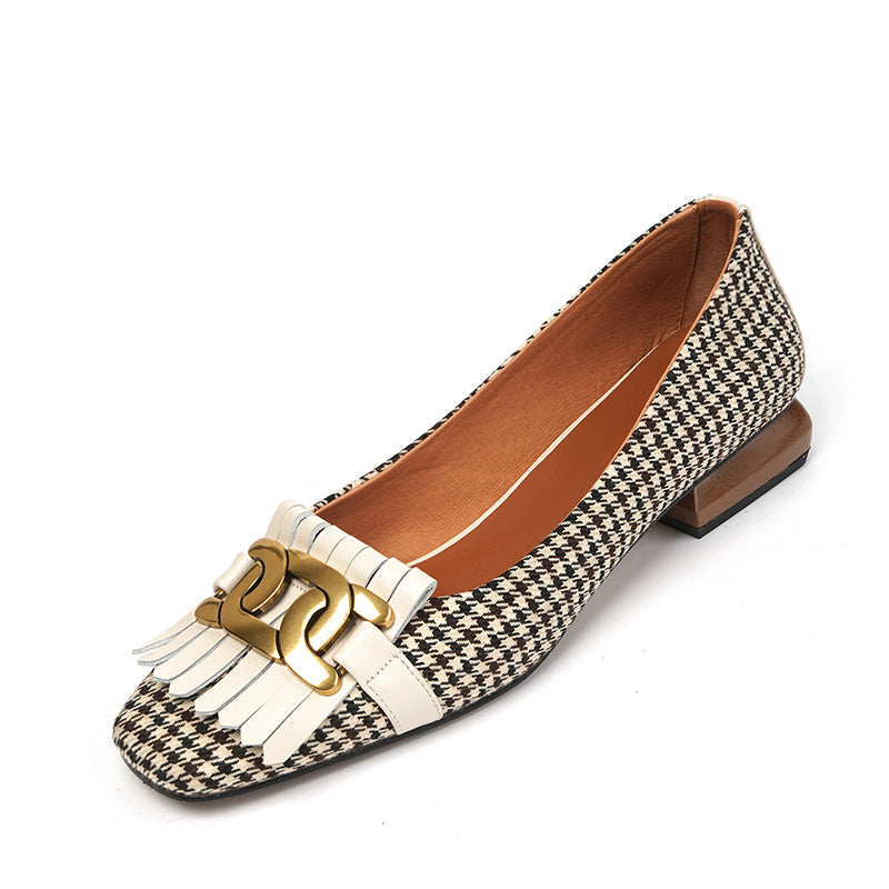 Dora Plaid Ballet Flats NEW GEW