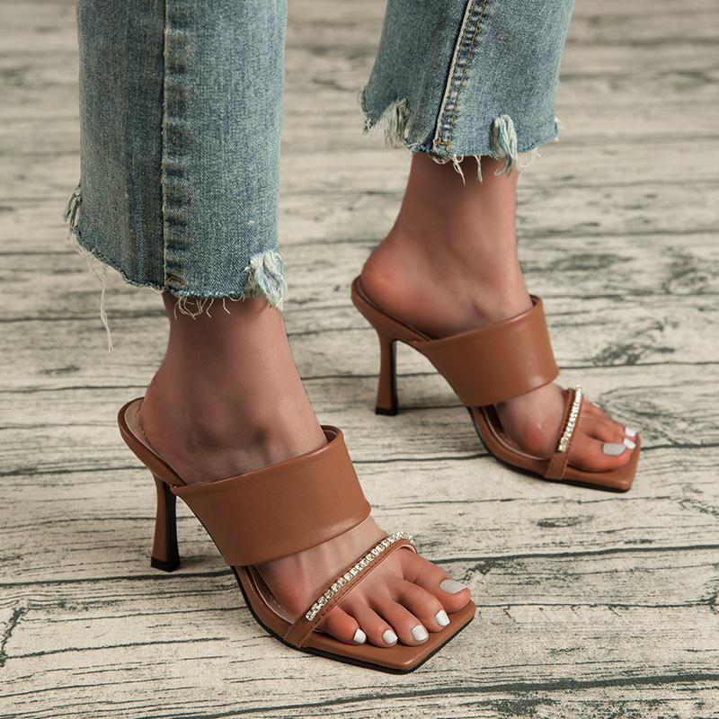 Minimalist Two Part Heeled Sandals Newgew