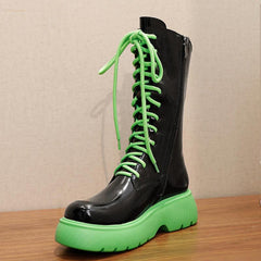 Lace-up Mid-caluf Boots Newgew