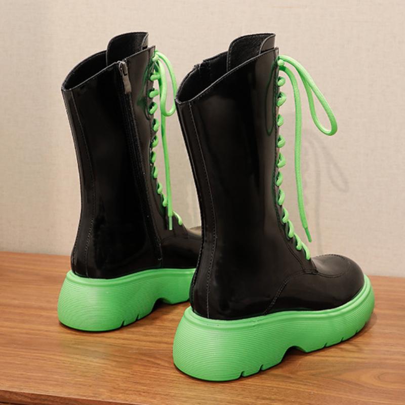 Lace-up Mid-caluf Boots Newgew