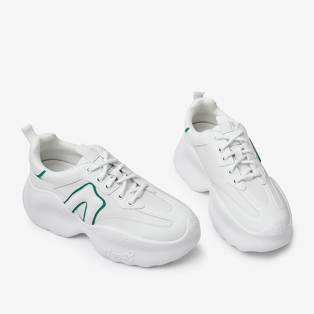 Front Lace-up Platform Sneakers Newgew